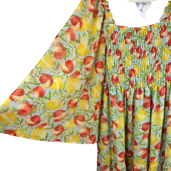 Eloquii Smocked Bodice Maxi Dress Peaches NWT 14/16 - Picture 6 of 9